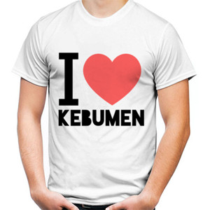 Kaos Kaos I Love Kebumen - Bisa Custom