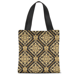 Tas Tote Fullprint DAMASK GOLD