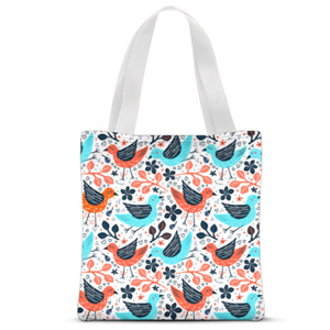 Tas Tote Fullprint Bird Totebag