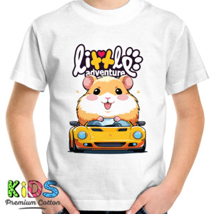 Kaos Anak  Little Adventure Hamster Lucu