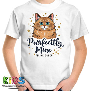 Kaos Kaos Kucing Lucu Purrfectly Mine Feline Queen