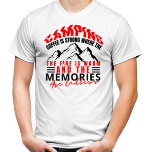 Kaos CAMPING COFFEE STRONG FIRE WARM Keren 