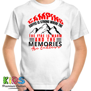 Kaos CAMPING COFFEE STRONG FIRE WARM Keren 