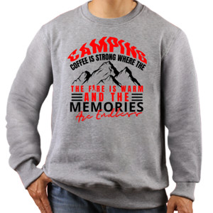 Jaket Sweater CAMPING COFFEE STRONG FIRE WARM Keren 