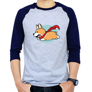 Kaos Raglan corgi2