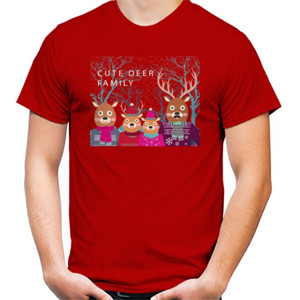 Kaos Family Shirt - Cute Deer Family
