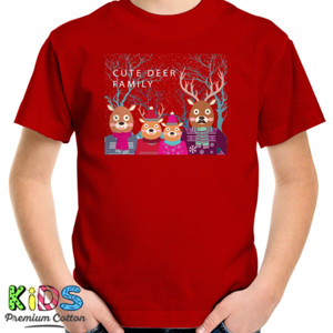 Kaos Family Shirt - Cute Deer Family