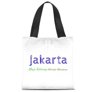 Tas Tote Fullprint Jakarta Bahagia Tas