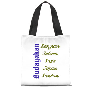 Tas Tote Fullprint Budayakan Ramah