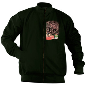 Jaket Bomber Home is Where the Love is-dog lovers