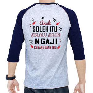 Kaos Raglan Anak Soleh Rajin Ngaji
