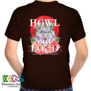 Kaos Howl Out Loud, Wolf on red moon (back side)