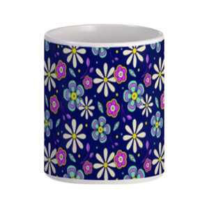 Mug Mug Kembang Blue