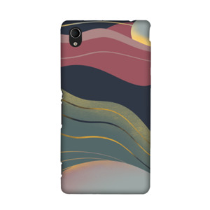 Lukisan Bergaris warna emas Casing HP