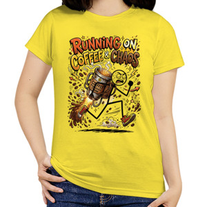 Kaos Kaos Stickman Running on coffee chaos 