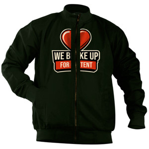 Jaket Bomber We Broke Up For Views" 1978 Style Streetwear