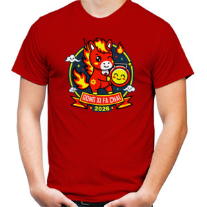 Kaos Gong Xi Fa Chai 2026 – Fire Horse Lucky T-Shirt