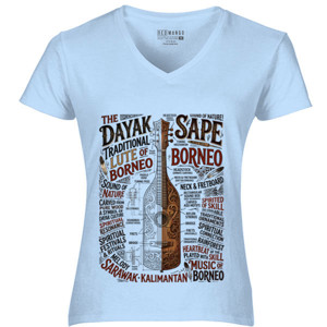 Kaos Kaos Custom Suku Dayak Sape Kalimantan Borneo