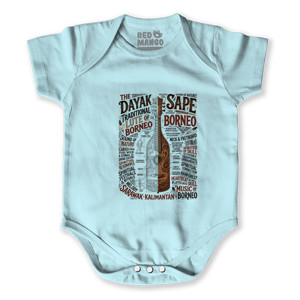 Baby Jumper Kaos Custom Suku Dayak Sape Kalimantan Borneo