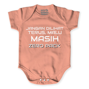 Baby Jumper Kaos kata kata Jangan dilihat terus, malu masih ze