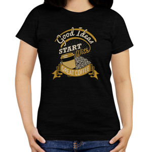 Kaos Tipografi Great Coffee