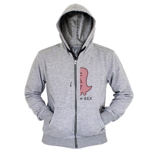 Hoodie Zipper Tea Rex - Gildan Soft Style