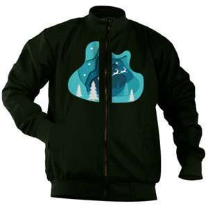 Jaket Bomber kereta santa & rusa kutub