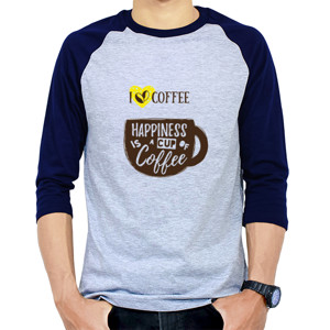 Kaos Raglan Kaos Raglan I LOVE COFFEE
