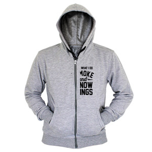Hoodie Zipper i smoke and i know things