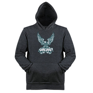 Jaket Hoodie eagle and skull