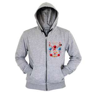 Hoodie Zipper Happy Holiday Christmas