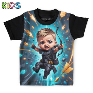 Kaos Anak Full-Print avenger kid hawkeye