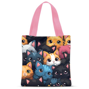 Tas Tote Fullprint Tote Bag Kitten By Toteology