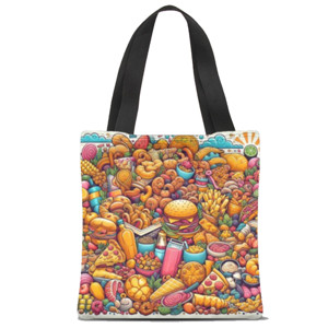 Tas Tote Fullprint Totebag design snack
