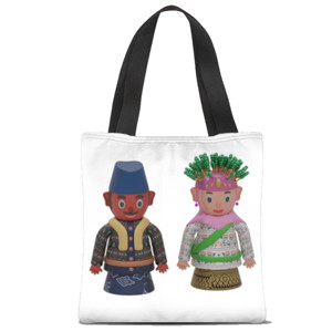 Tas Tote Fullprint ondel-ondel betawi