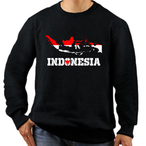 Jaket Sweater Kaos Indonesia Map Merah Putih