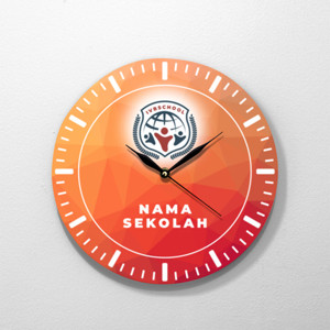 Jam Dinding IVB Prisma Orange Nama Sekolah
