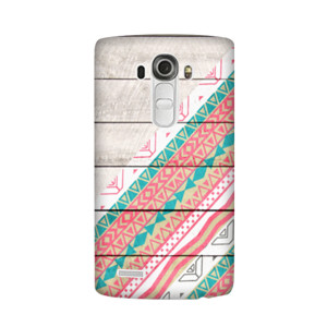 Pattern Coral Teal Chevron Wood Phonecase Casing HP