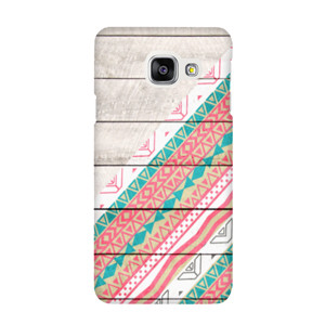Pattern Coral Teal Chevron Wood Phonecase Casing HP