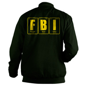 Jaket Bomber Chemistry Joke FBI Yellow