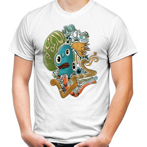 Kaos Kaos Doodle Surealis Kaligrafi