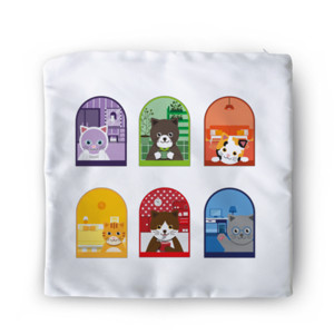 Sarung Bantal Kitty Neighborhood 