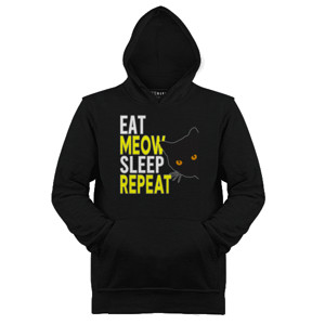 Jaket Hoodie Eat Meow Sleep Repeat