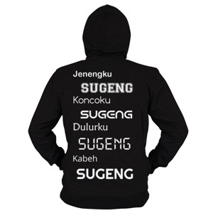 Hoodie Zipper Salam satu hati paguyuban Sugeng