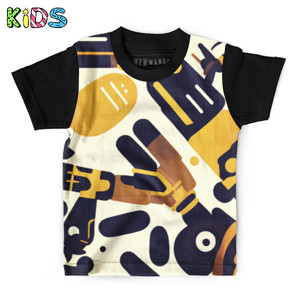 Kaos Anak Full-Print Pola Abstrak 6