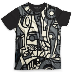 Kaos Fullprint Garis Abstrak