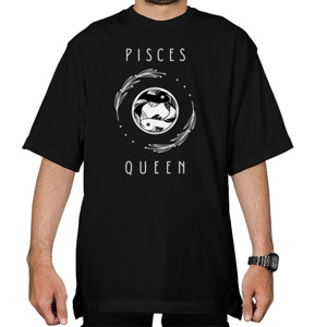 Kaos Oversize Zodiak pisces wanita tangan panjang