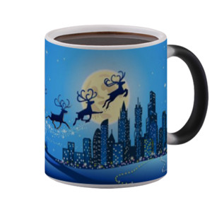 Mug Bunglon Christmas Blue Night