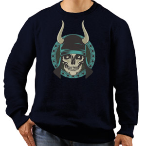 Jaket Sweater Samurai SkullT-Shirt 100% Cotton Combed, Premium Q