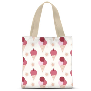 Tas Tote Fullprint Ice Cream Pattern - Tote Bag